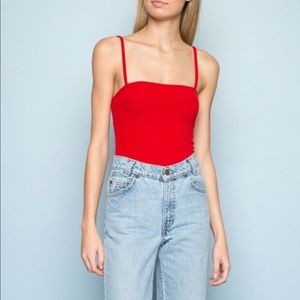 Brandy Melville Red Anne Bodysuit